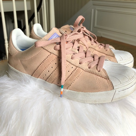 Pastel Pink Adidas Superstar - Picture 1 of 5